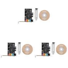 Placa de som PCIe 3X 5.1, PCI Express Surround 3D Audio para PC com alto desempenho direto e suporte