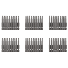 Końcówki wkrętakowe Torx z trzpieniem sześciokątnym 6,3 mm i magnetyczną końcówką T20 4 mm, 60 szt.