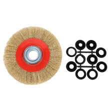 1 brosse métallique plate de 8 pouces et 200 mm pour meuleuse d'établi
