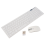 Wireless Slim White Keyboard + Optical Mouse Set for PC and Laptop 1