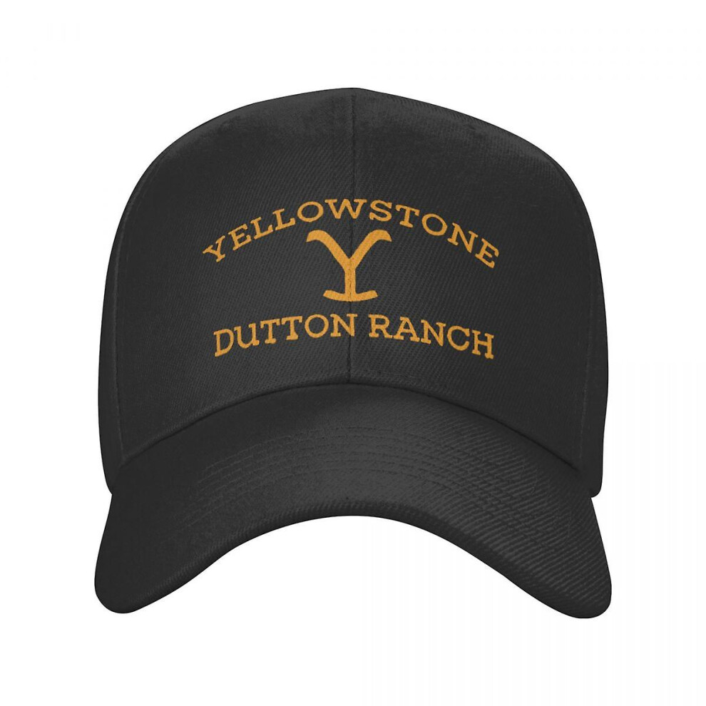 (Black) Classic Yellowstone Dutton Ranch Trucker Hat Men Women Personalized Adjustable Adult Baseball Cap Spring