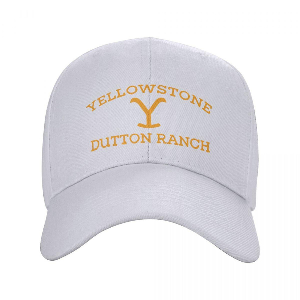 (White) Classic Yellowstone Dutton Ranch Trucker Hat Men Women Personalized Adjustable Adult Baseball Cap Spring