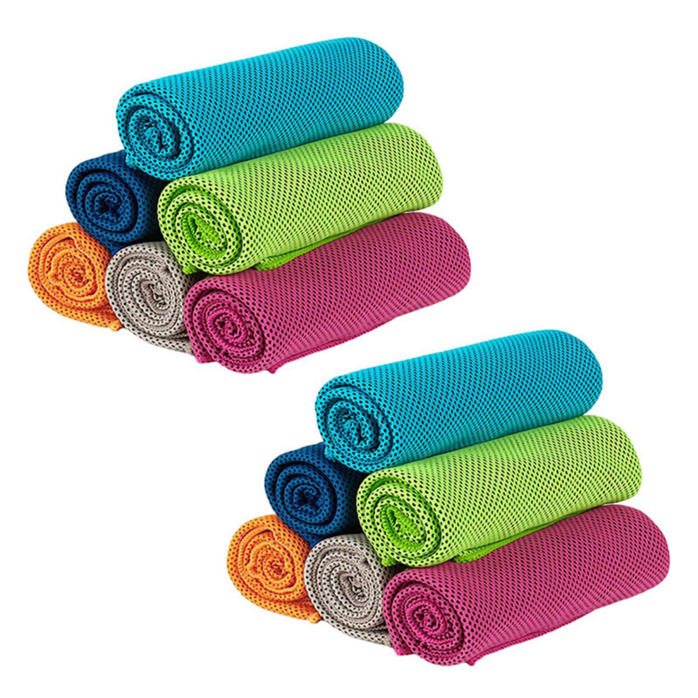 Lot de 12 serviettes rafraîchissantes douces et respirantes à séchage rapide pour le yoga, le sport, l'entraînement et le fitness