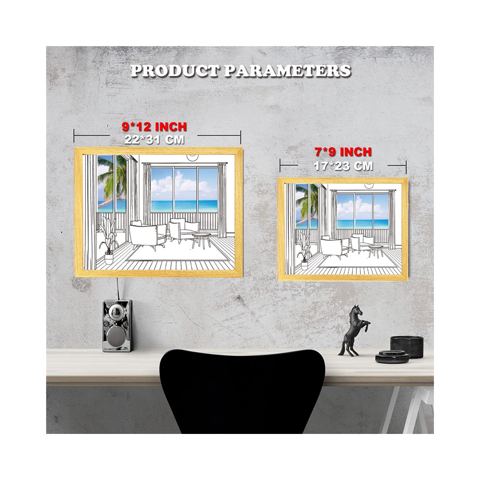 Peinture lumineuse LED pour chevet, chambre à coucher, cadeau pour la maison, A-Single-S