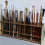 Supporto per pennello in legno con 67 fori 2