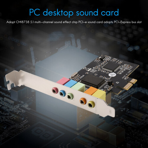 PCI-E X1 Τσιπ CMI8738 Κάρτα Ήχου 32/64-bit Stereo 5.1 Καναλιών για PC 1
