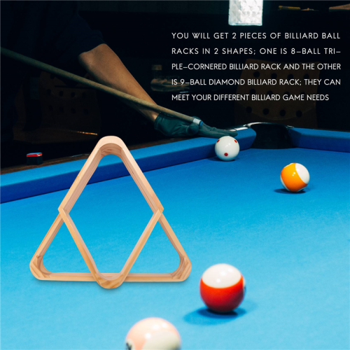 Triple-cornered and Diamond Billiard Rack for Pool Table 2