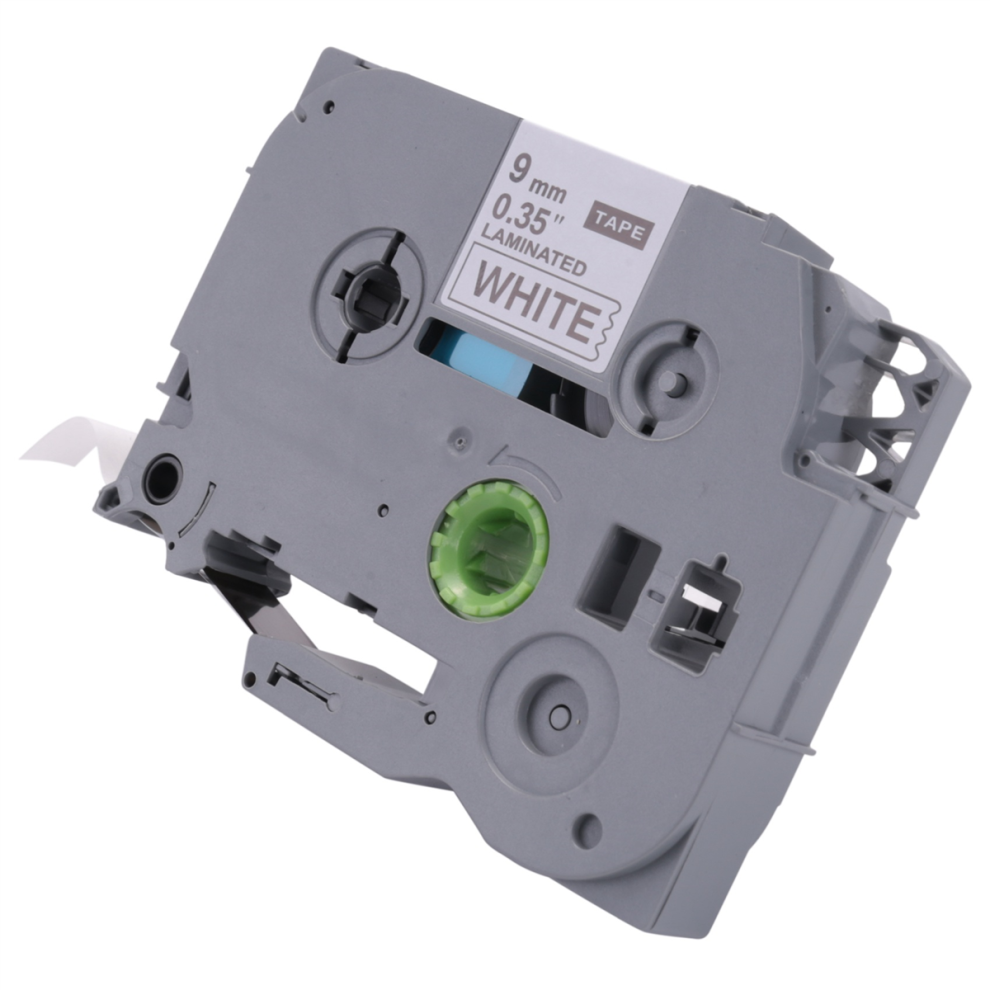 Ruban TZe 221 PTH110 9 mm 0,35 pouce laminé blanc pour étiquette