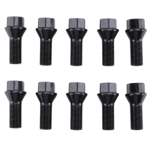10 tuercas de acero para perno de bloqueo de rueda, M14 x 1,25, color negro, 36136781151, para X3, X5, E70, E71, F20, F25 y X6