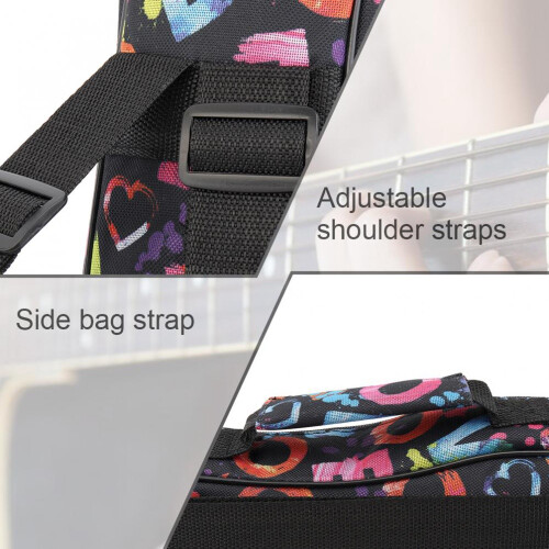 Bolsa para ukulele portátil de 21 polegadas, estojo macio de esponja de 10 mm, multicolorido C 2