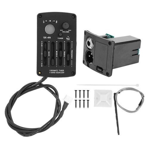 SE-4N 4 ζωνών EQ Piezo προενισχυτής κιθάρας με LCD Tuner 1