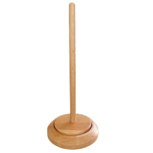 Trä garnhållare och dispenser för stickspindel