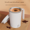 Self Stirring Coffee Mug Rechargeable Magnetic Mixing Cup,White 3