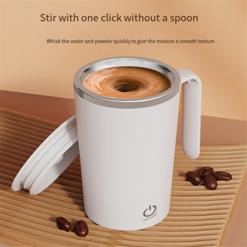 Self Stirring Coffee Mug Rechargeable Magnetic Mixing Cup,White 2