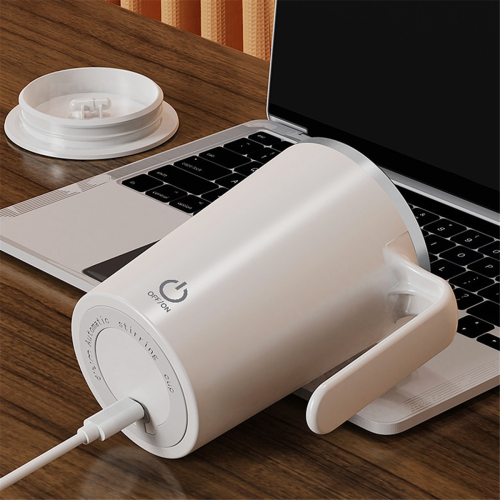 Self Stirring Coffee Mug Rechargeable Magnetic Mixing Cup,White 1