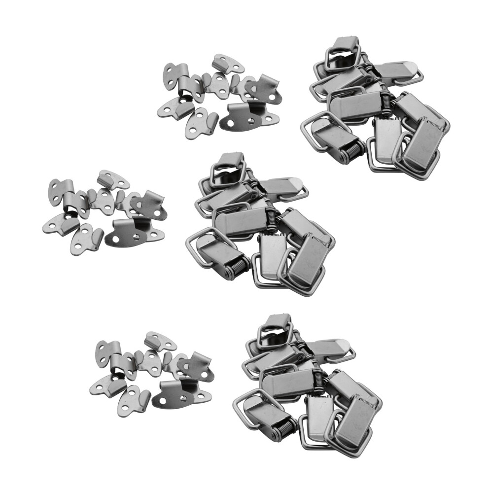 30 Pestillos De Palanca De Bucle Recto De Hierro Con Resorte Para Gabinete, 45 Mm De Longitud-image