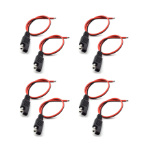 Cabo de extensão SAE 18AWG com 8 peças, conector rápido de 2 pinos, plugue de desconexão, fio de painel de bateria solar 10A, 30 cm