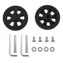60mm x 12mm Bagagewielen Vervangend Slijtvast PU Zwart