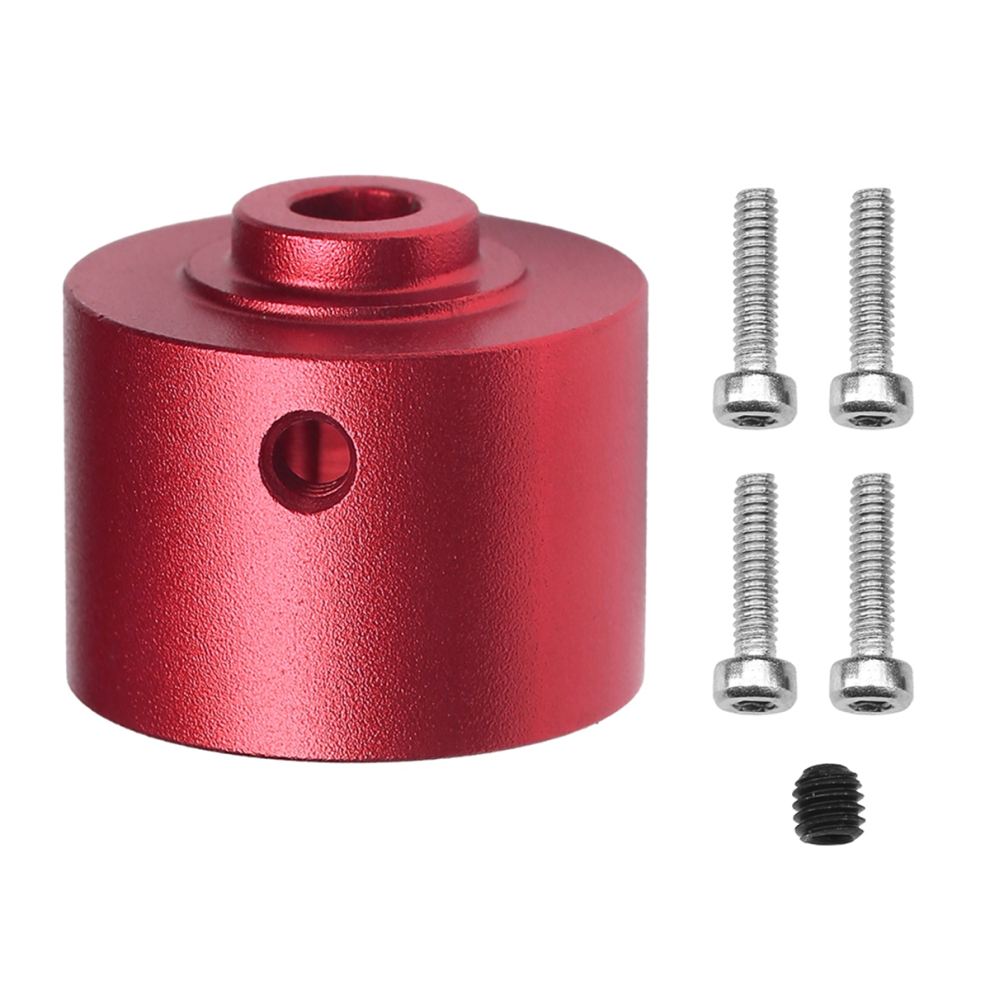 Pour 1/14 1/16 commun à toutes les voitures, boîtier de différentiel en métal, rouge