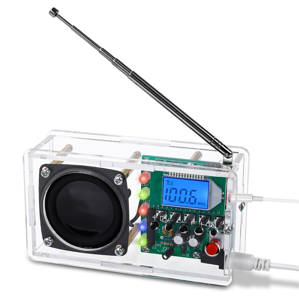 Kit radio FM, projet de soudage avec lampe de poche LED à monter soi-même