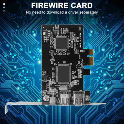 Κάρτα ελεγκτή PCI Express X1 PCI-E FireWire 1394A IEEE1394 3 θυρών 2