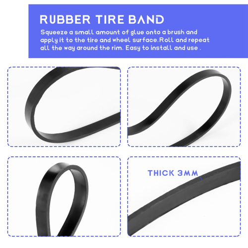 2 Pieces Band Saw Rubber Tire for 10 Inch Scroll Wheel 2