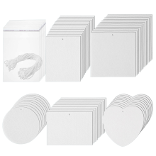 50PCS Sublimation Air Freshener Sheets with Rope for Car Decoration