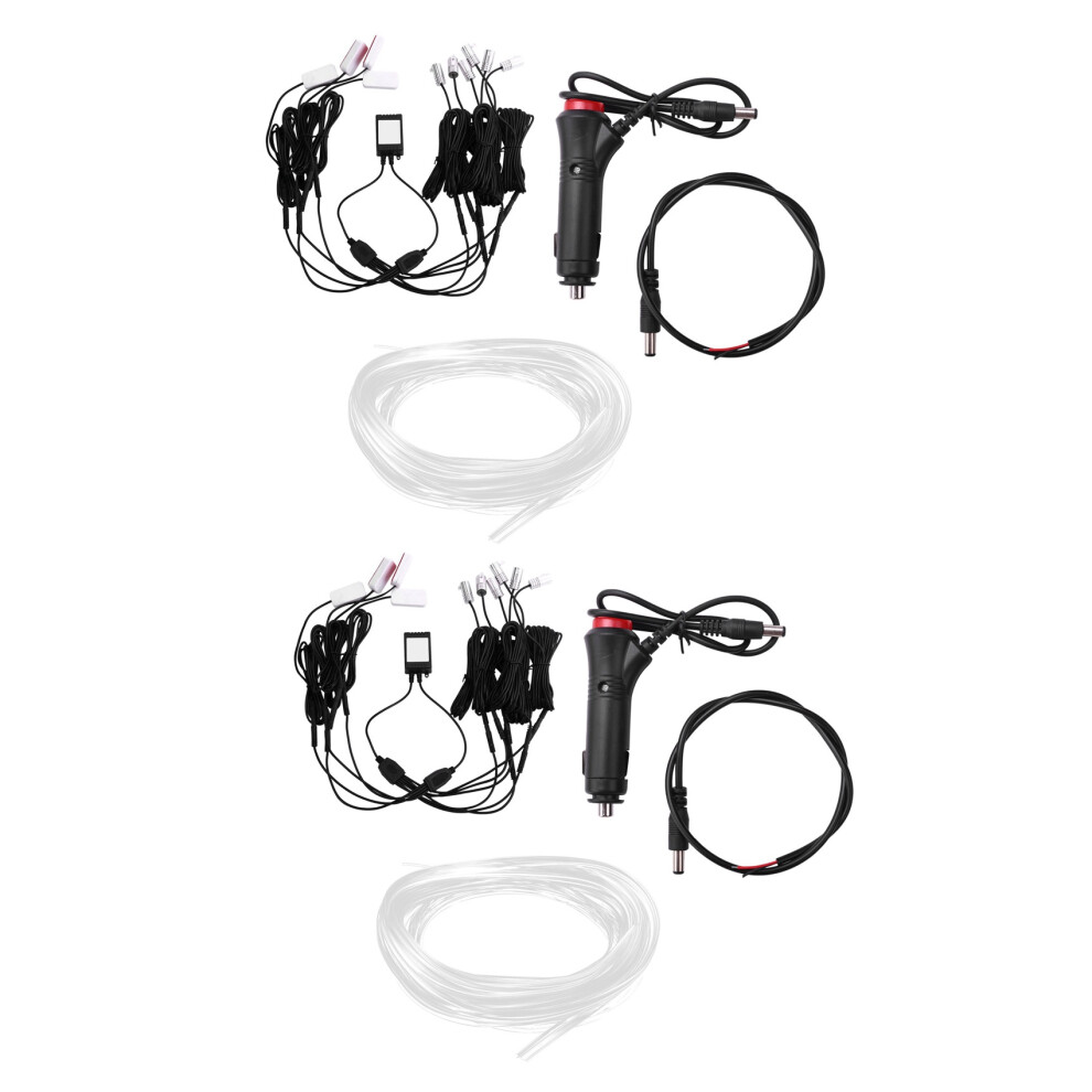 Led-Band Rvb 20 In 1 Mit 8 M Glasfaser-Licht FüR Innendekoration Im Auto Durch Anwendung Einer 12-V-Steuerung, Universelle Ambiente-Lampen-image