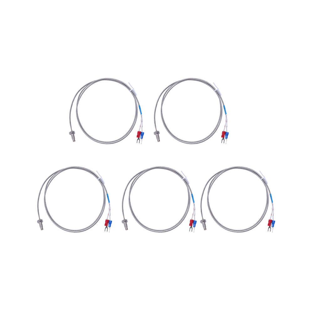 Spactz 5Pcs 3.3Ft K Type Thermocouple Temperature Controller 0-400C Sensor Probe