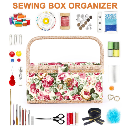 Extra Large Sewing Basket,for Needles, Thread, Tape Measure 2