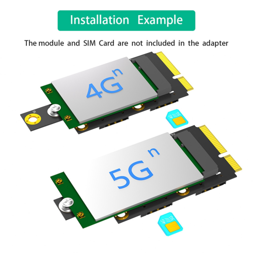 Adattatore M.2 Key B a Mini PCI-E con doppia scheda NANO SIM 2