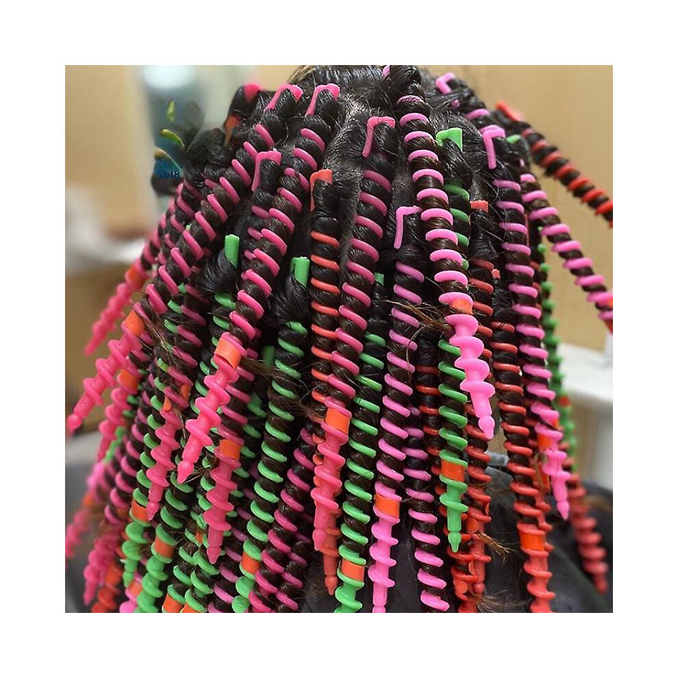 (22pcs solid) 21/22pcs Plastic Spiral Perm Stick Women Magic Curly Hair Roller Cold Perm Bar Hair Curler Barber Professional Hairdressing Tool