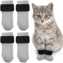 4 Pcs Cat Foot Covers Anti-scratch Cat Feet Covers Kitten Paw Sleeves Cat Boots Shoes Socks Claw Caps