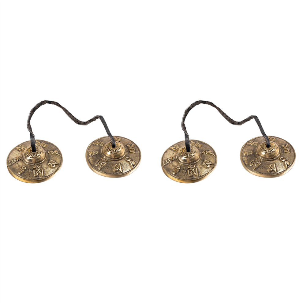 2 Campane Tibetane Per Meditazione, 6,5 Cm, Campane Per Meditazione E Yoga, Per Strumento A Percussione