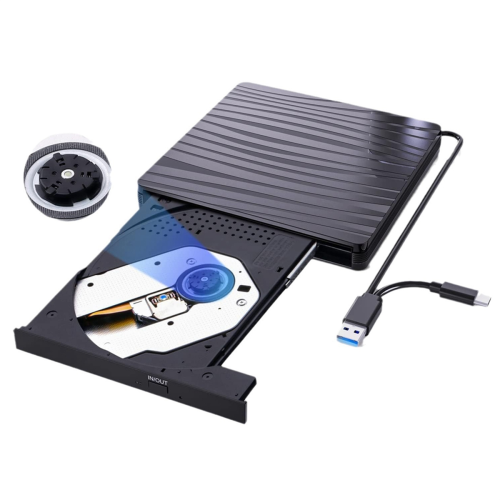 Εξωτερική μονάδα CD/DVD για φορητό υπολογιστή, USB 3.0 και εγγραφή CD DVD +/-RW τύπου C 2