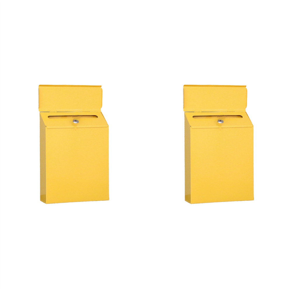 2Pcs Mailbox With Lock Wall Hanging Key Box Is Suitable For Small Letters Iron Door 4853799499427