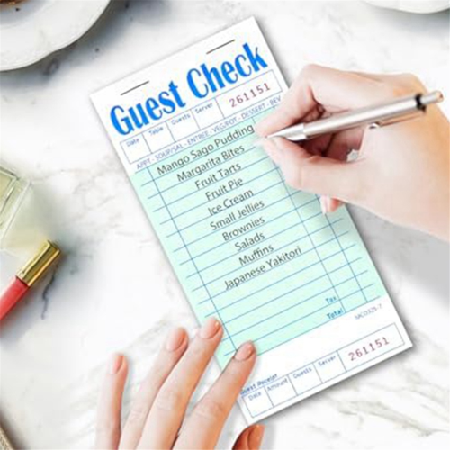 5Pcs Guest Check Pad, Server Note Pads for Restaurant, 50 Sheets/Pack 1
