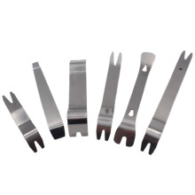 6 Pcs Set Silver Car Radio Removal Tool Clip Panel Dismantle Pry