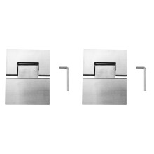 2X Heavy Duty 180 Degree Glass Door Cabinet Showcase Clip Shower Hinge Replacement Parts Polished