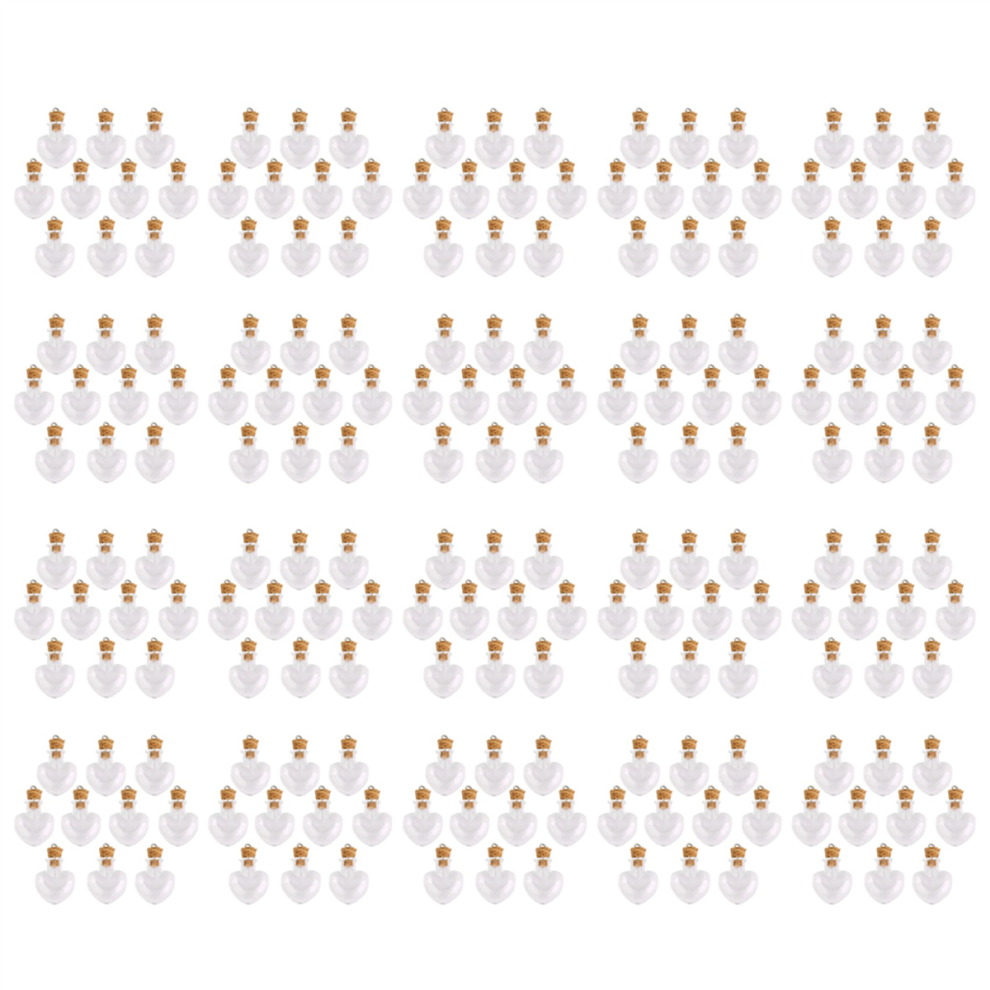 Lot de 200 ampoules en verre en liège, pendentifs en laine, forme de cur