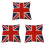3X British Vintage Style Union Jack Flag Throw Pillow Case, Pillowcase 1