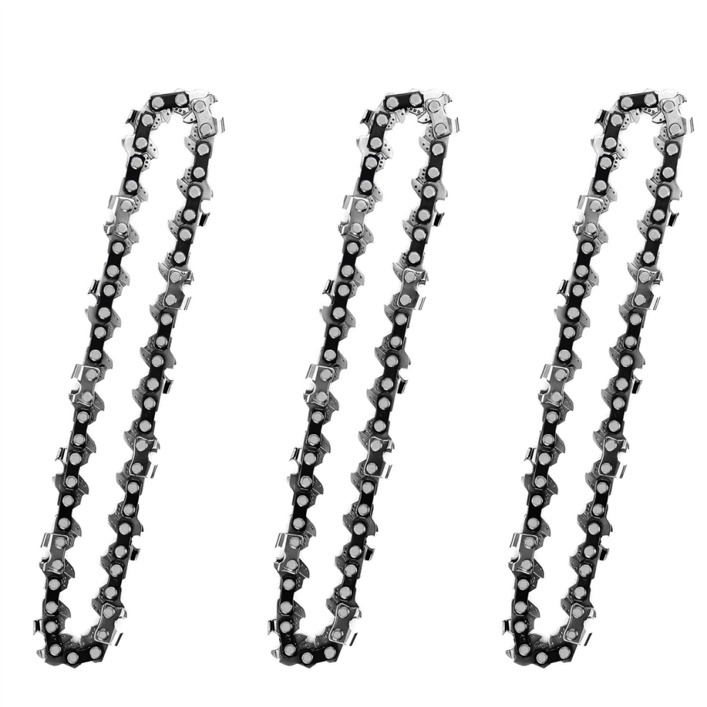 Lot de 3 mini-tronçonneuses à chaîne de 4 pouces et 1/4 pouces pour tronçonneuses électriques sans fil portables à batterie