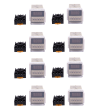 8x AC 220V 5A programmeerbaar relaisapparaat met dubbele vertraging DH48S-S