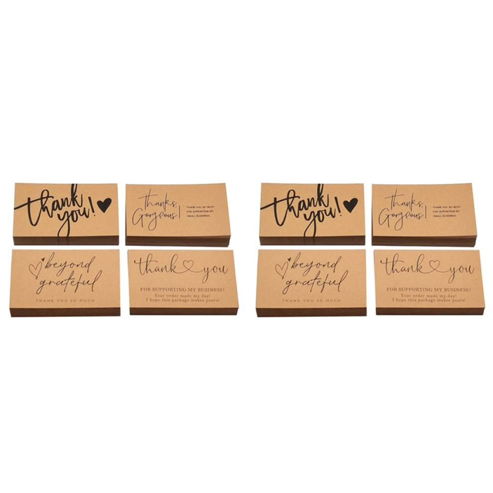 240 Tarjetas De Agradecimiento De Papel Kraft Exquisitas, Para PequeñAs Empresas, Tarjetas De Agradecimiento, DecoracióN De Regalo-image