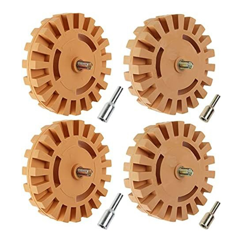 Roue de démontage en caoutchouc de 4 pouces, outil en vinyle pour voitures, camping-cars, 4 pièces