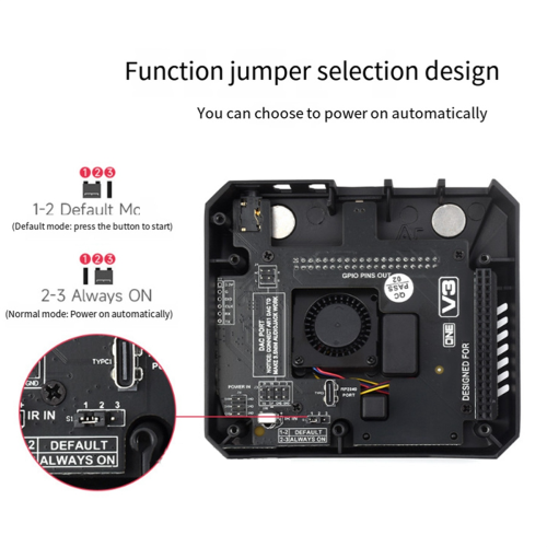 PI5-CASE-ARGON-ONE Ενσωματωμένη Ενεργή Ψύκτρα για Raspberry Pi5 2