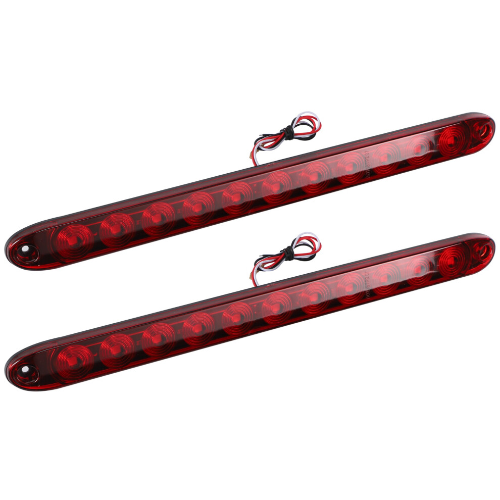 2Pcs 15 Inch 11 Led Trailer Bar Sealed Turn Tail Waterproof Red/Light 4852972309850