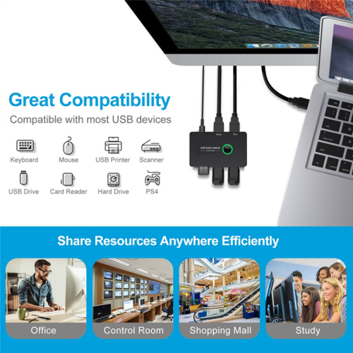 Comutador KVM USB 3.0 1