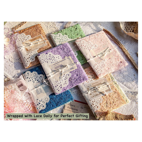 96 Sheets Textured Scrapbook Paper and Mesh Fabric Assorted Set 1