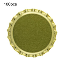 (Golden) 100pcs Bottle Caps Sturdy Construction Anti-deform Tinplate Mini Beer Drinks Caps For Home